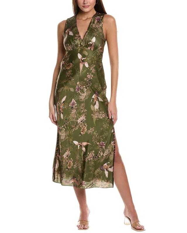 Karla Peggy Silk-blend Maxi Dress In Green Product Image