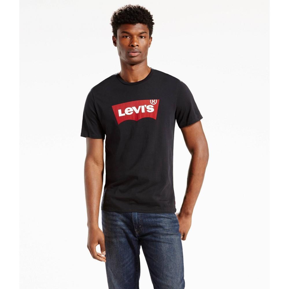 Levis Mens Classic Fit Short Sleeve Batwing Logo Crewneck T-Shirt - Black M Product Image