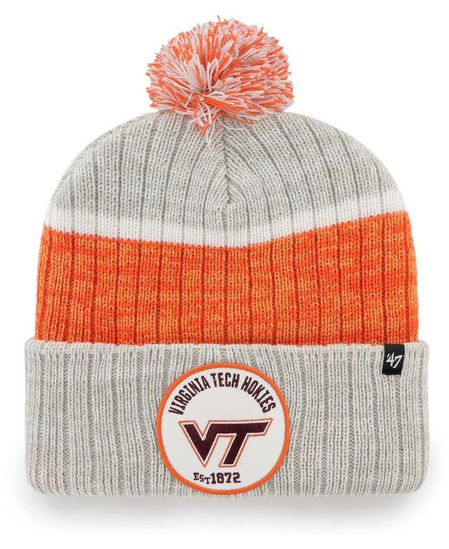 Mens Gray Virginia Tech Hokies Holcomb Cuffed Knit Hat with Pom Product Image