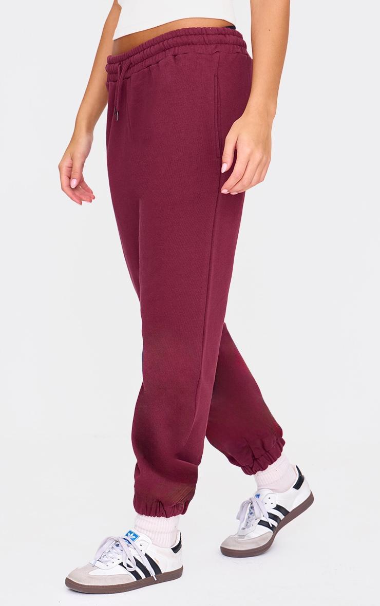 Burgundy Premium Cuffed Sweatpants Product Image