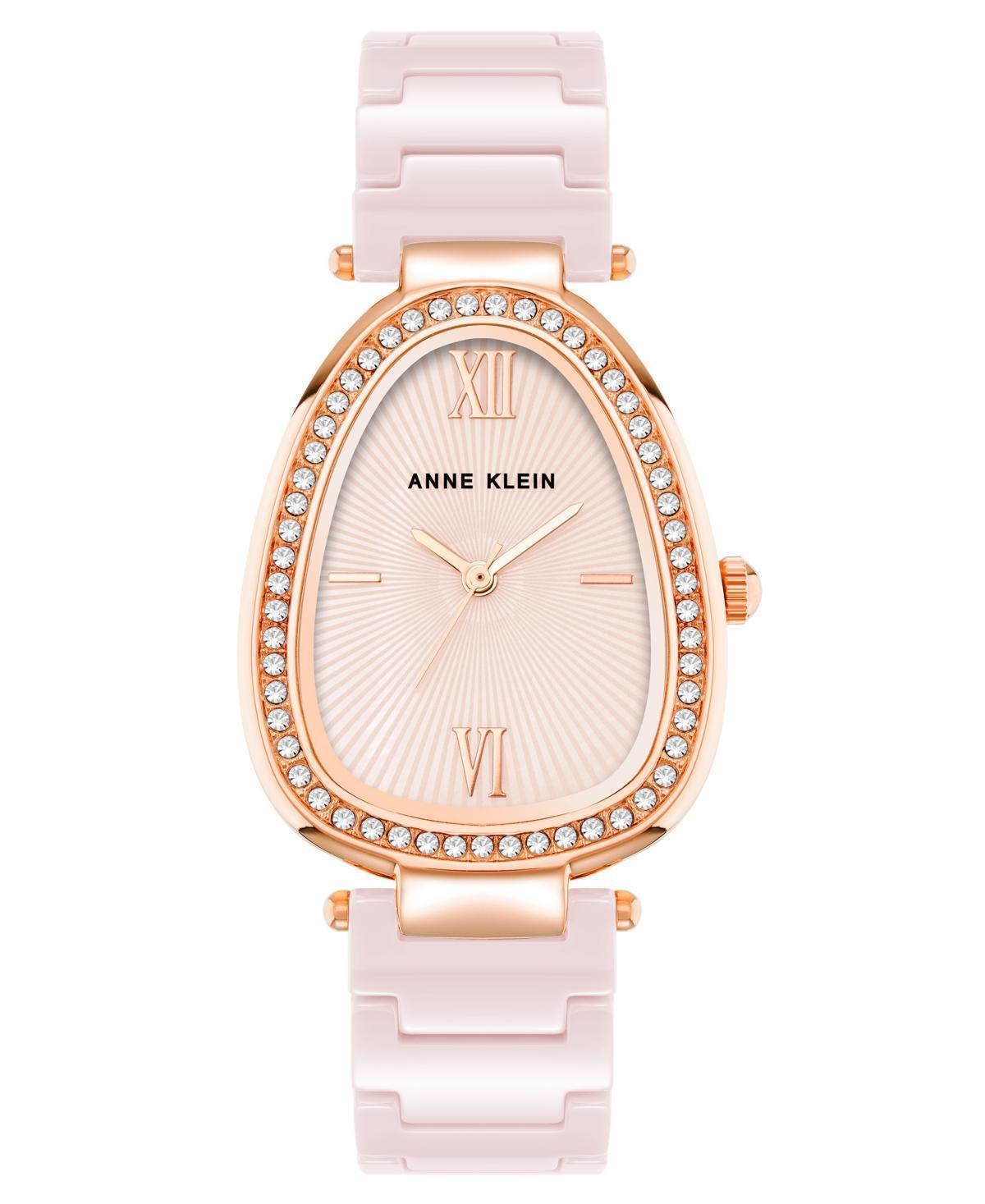 Anne Klein Womens Quartz Blush Ceramic Link Bracelet Watch, 36mm - Blush Product Image