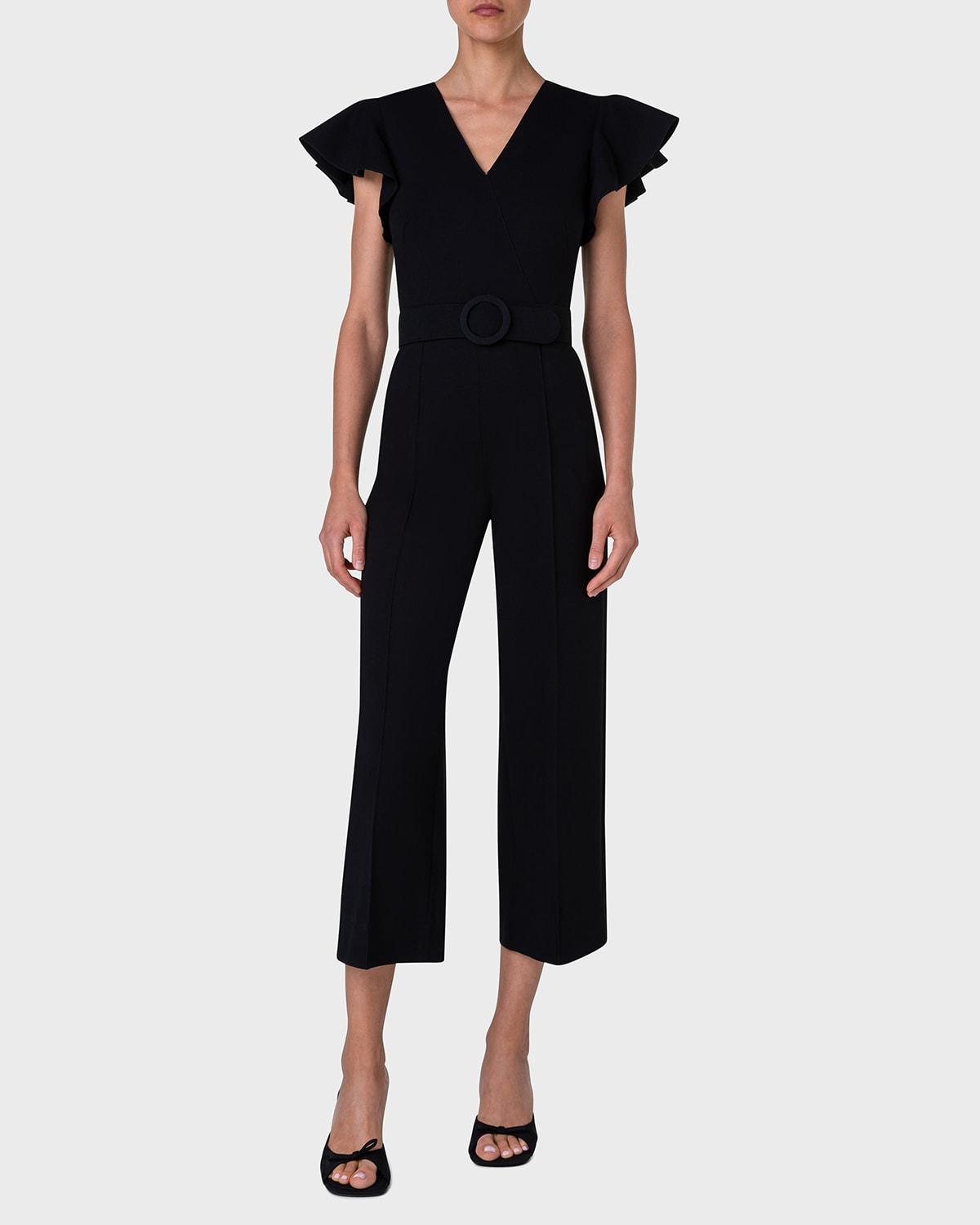 Akris punto Flutter Sleeve Crop Jumpsuit Product Image