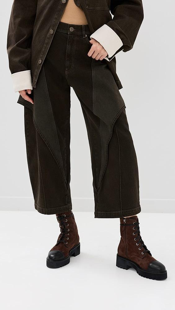 JW Anderson Cropped Sculptural Jeans | Shopbop Product Image