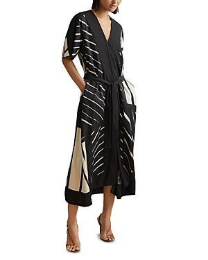 Reiss Cami Stripe Print Dress Product Image