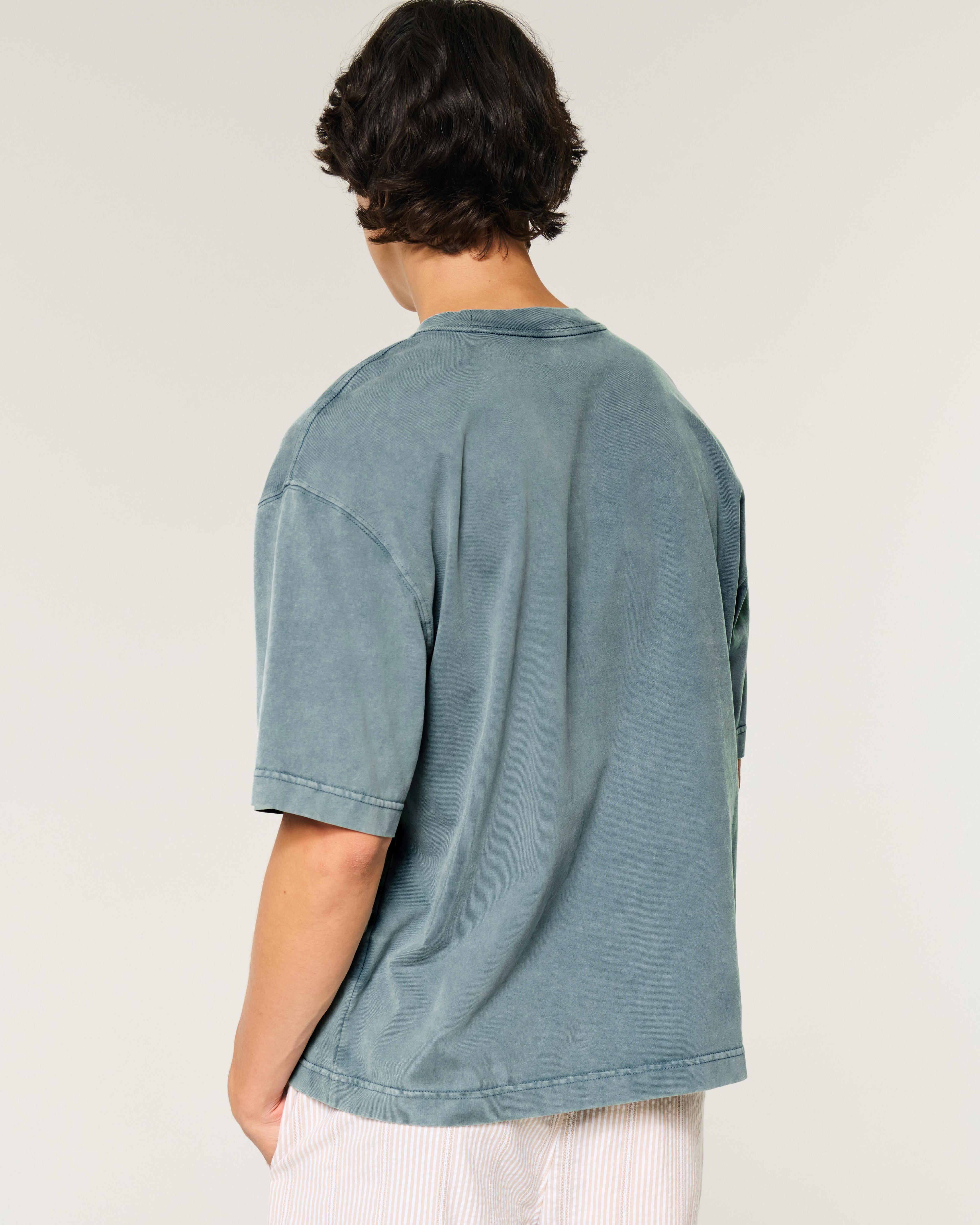 Boxy Heavyweight Washed Crop Crew T-Shirt Product Image