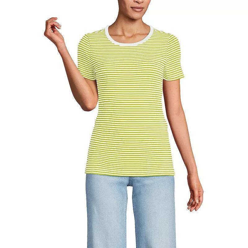 Womens Lands End Womens Micro Rib Tee Product Image