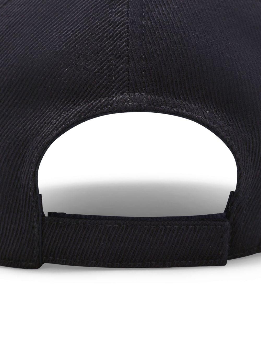 Logo-plaque Cotton Baseball Cap In Blue Product Image