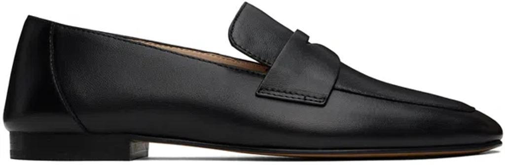 Soft Placket Leather Loafers In Bla product image