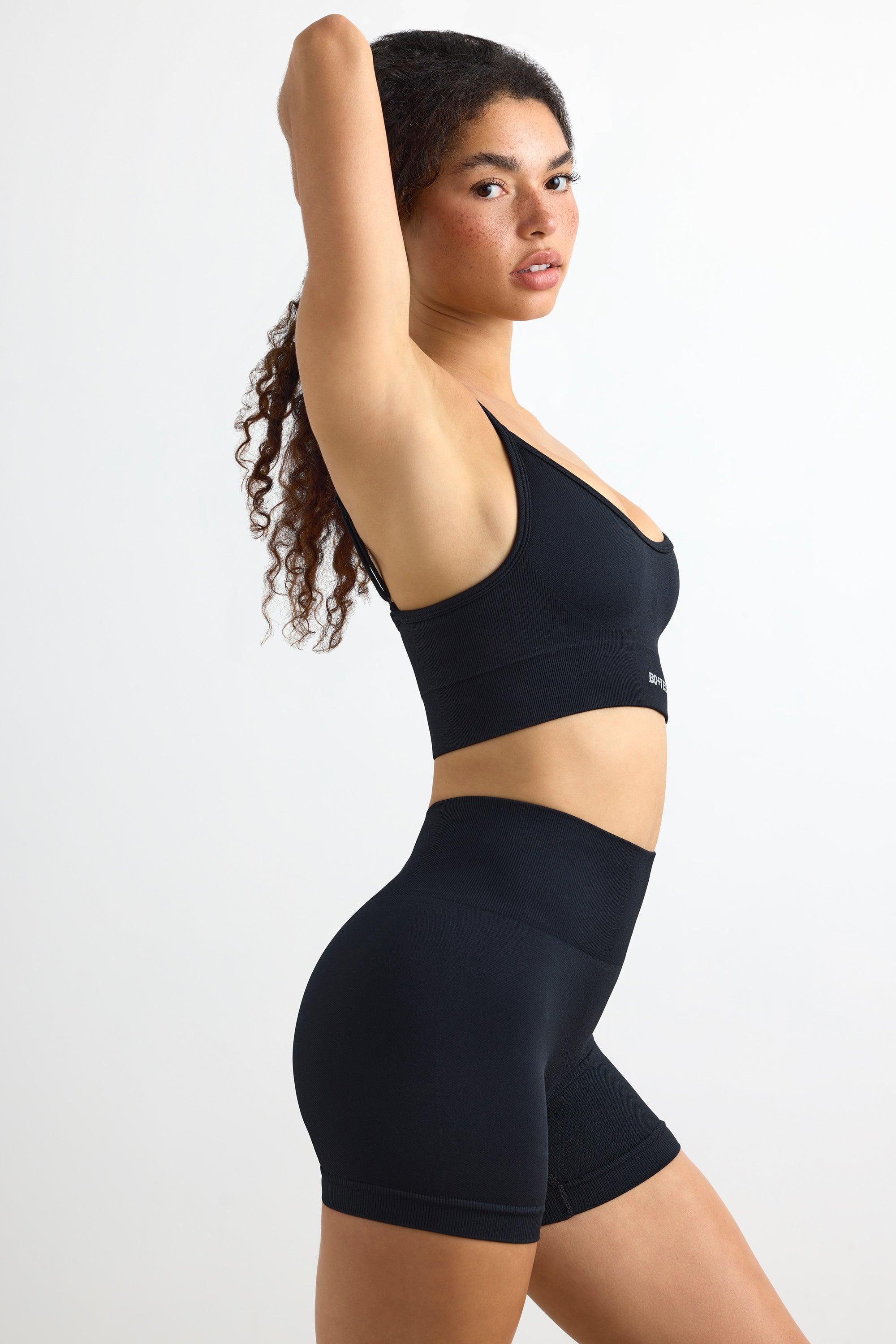 Super Sculpt Seamless Mini Shorts in Black Product Image