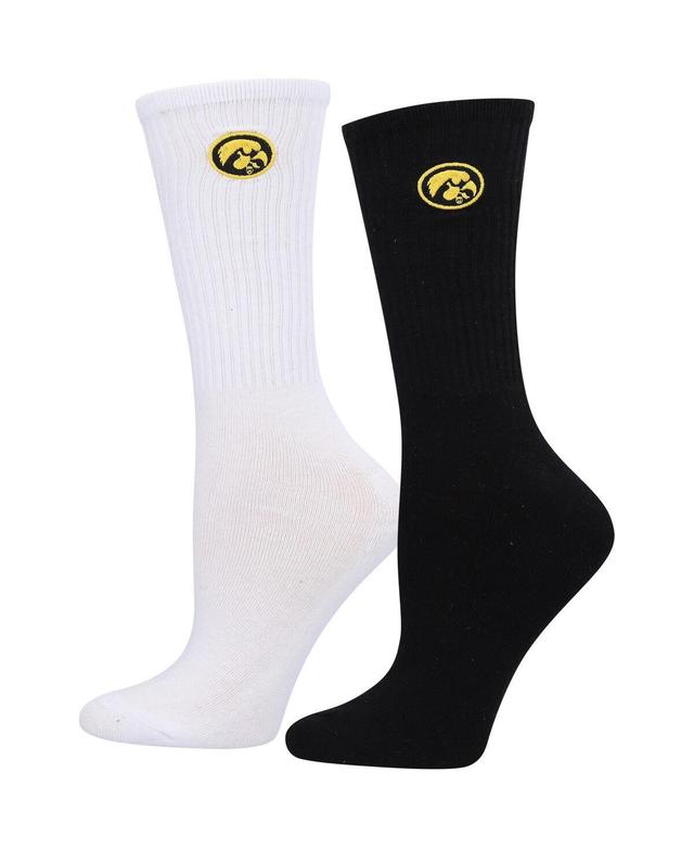 Womens ZooZatz Black Iowa Hawkeyes 2-Pack Quarter-Length Socks - Black Product Image