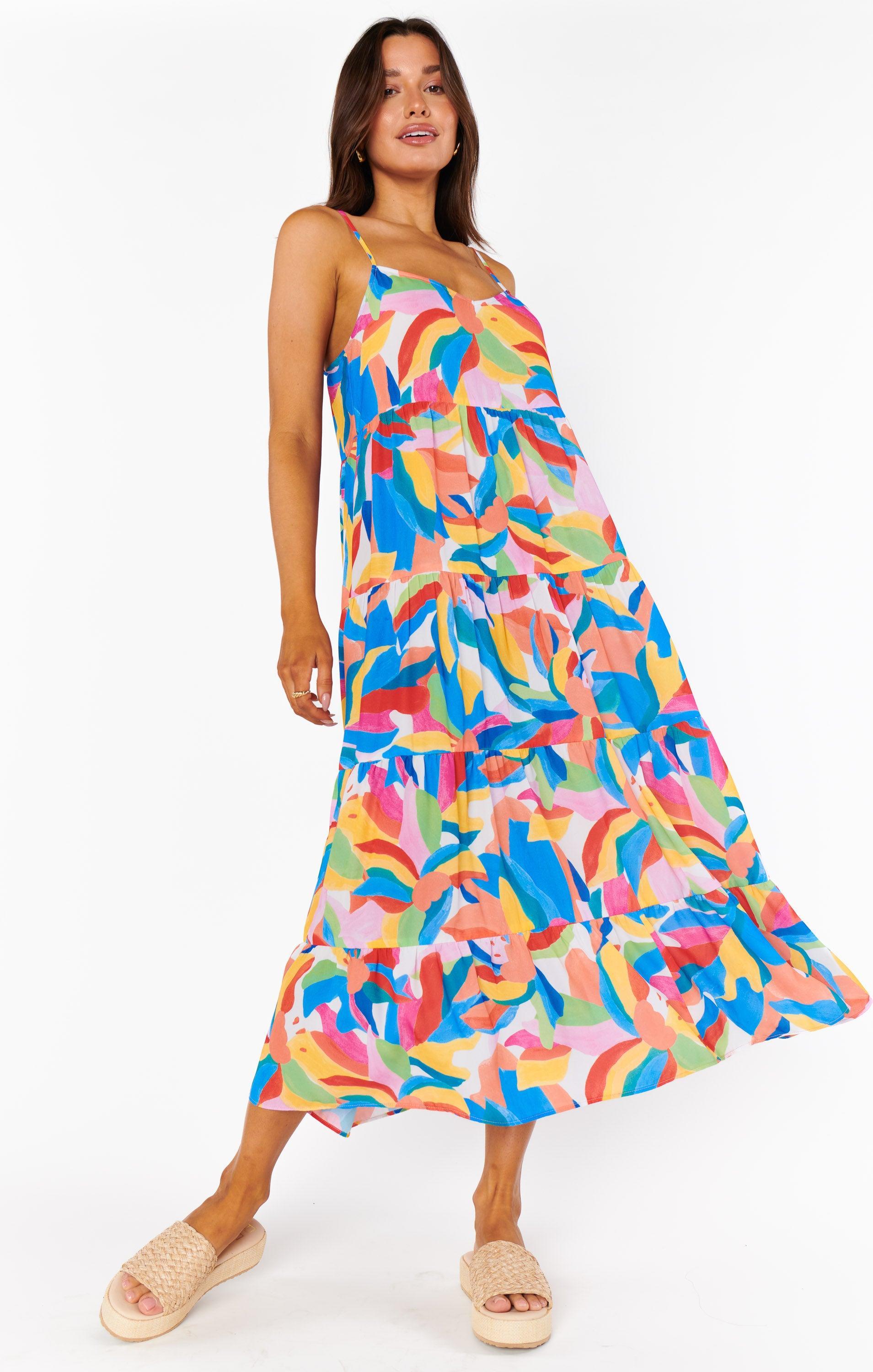 Caroline Maxi Dress ~ Rainbow Pop Product Image