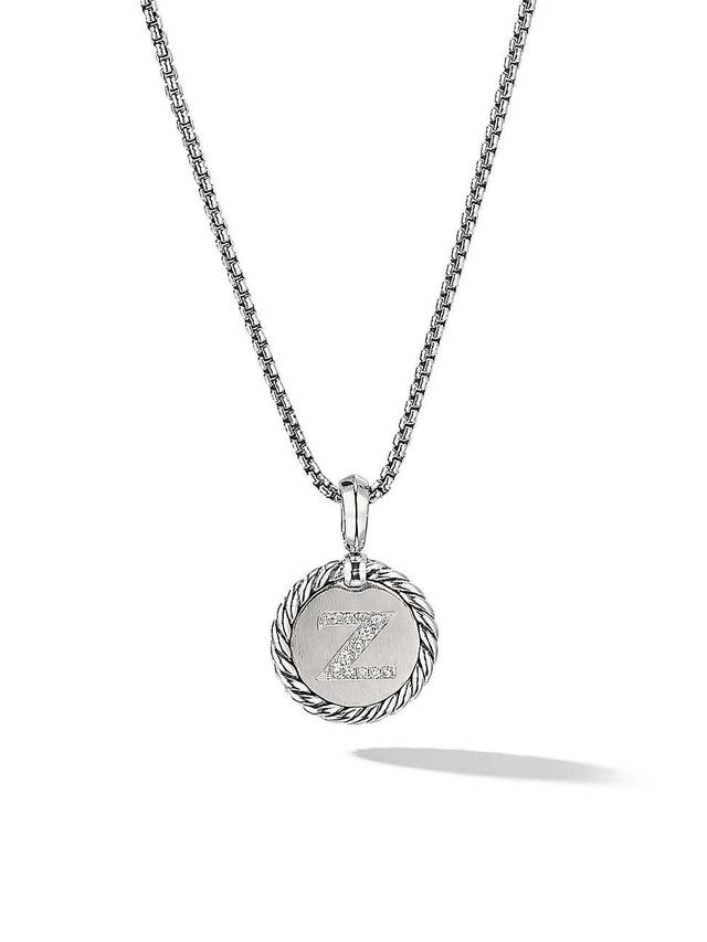 Womens Initial Charm with Pav Diamonds Product Image