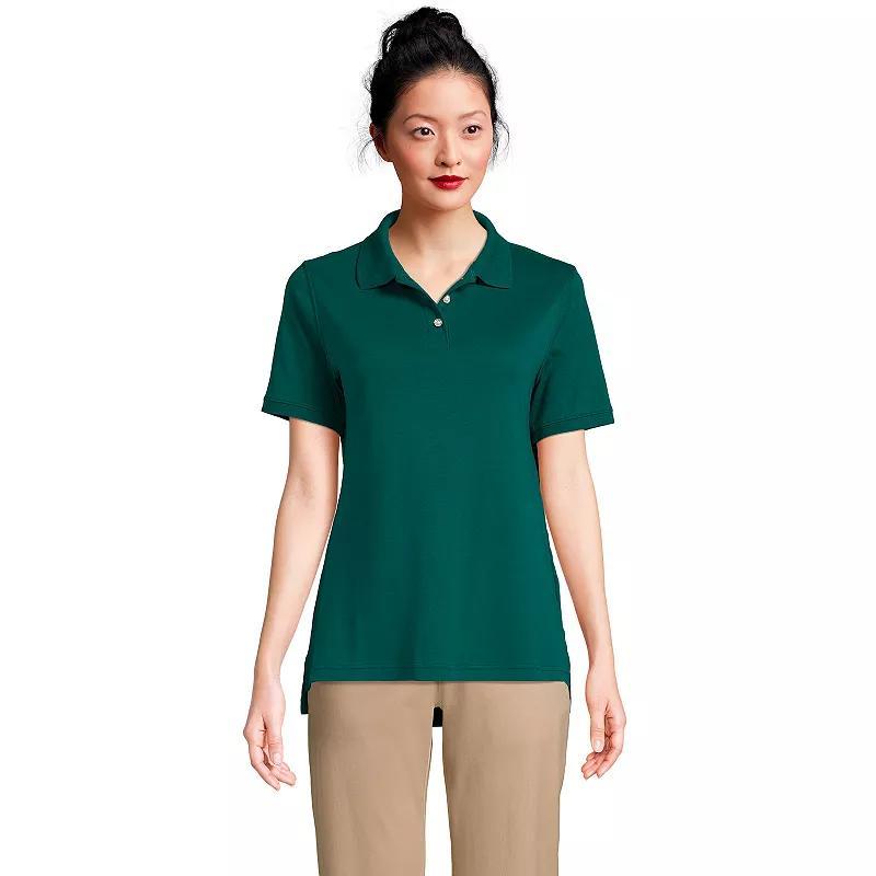 Womens Tall Lands End School Uniform Short Sleeve Interlock Polo Product Image