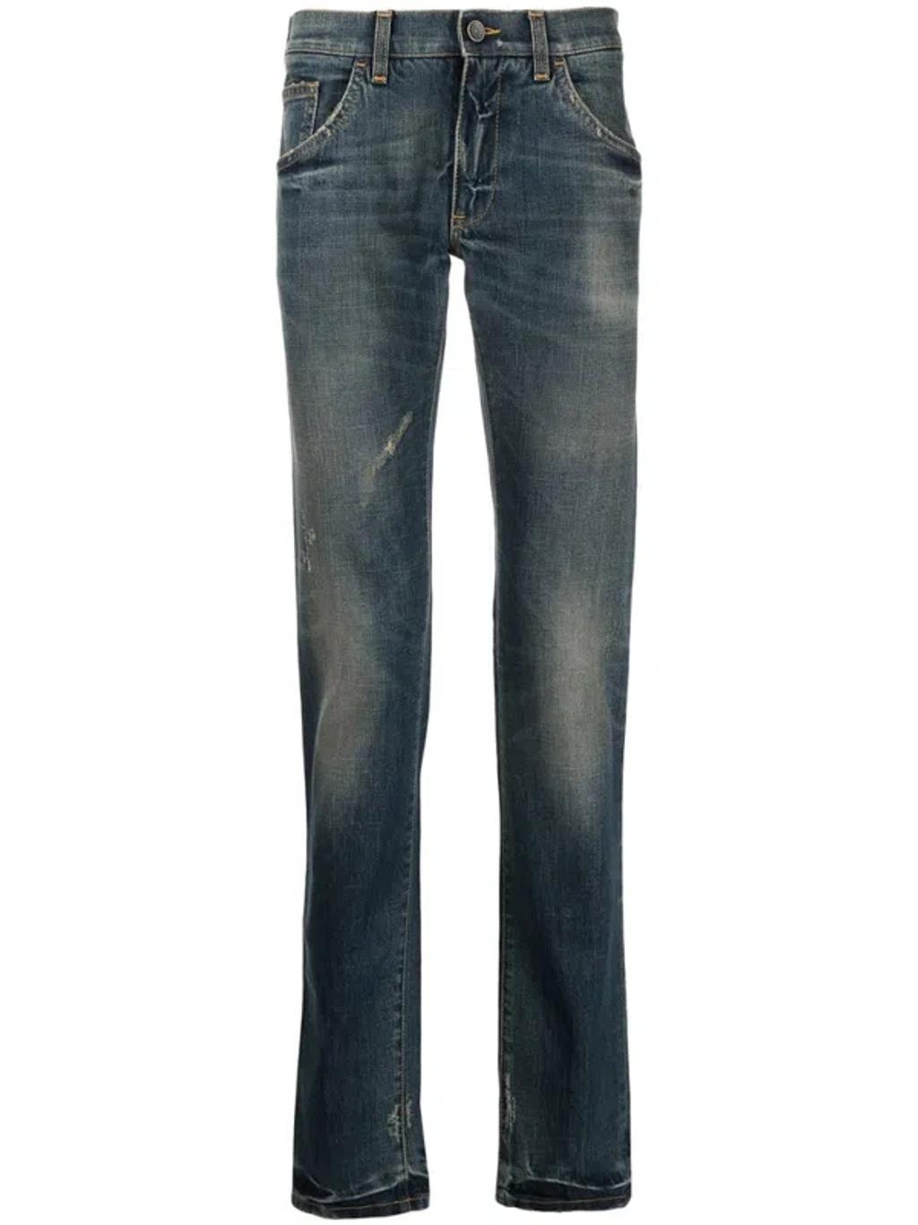 Light-wash Slim-fit Jeans In Light Blue Product Image