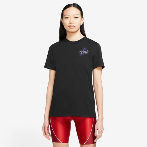 Jordan Womens Flight GFX Crew T-Shirt - Black/Black Product Image