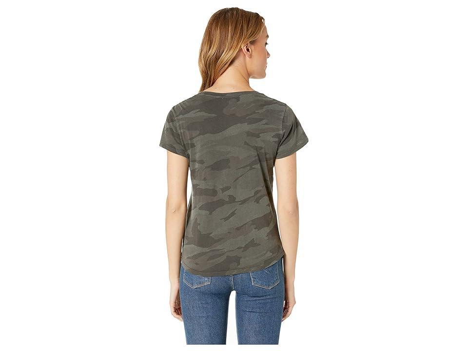 Splendid Abbie Camo Crew Tee (Vintage Olive Branch) Women's T Shirt Product Image