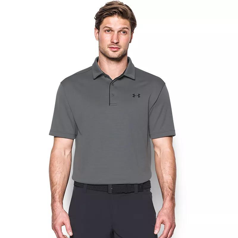 Mens Under Armour Tech Polo Red Product Image