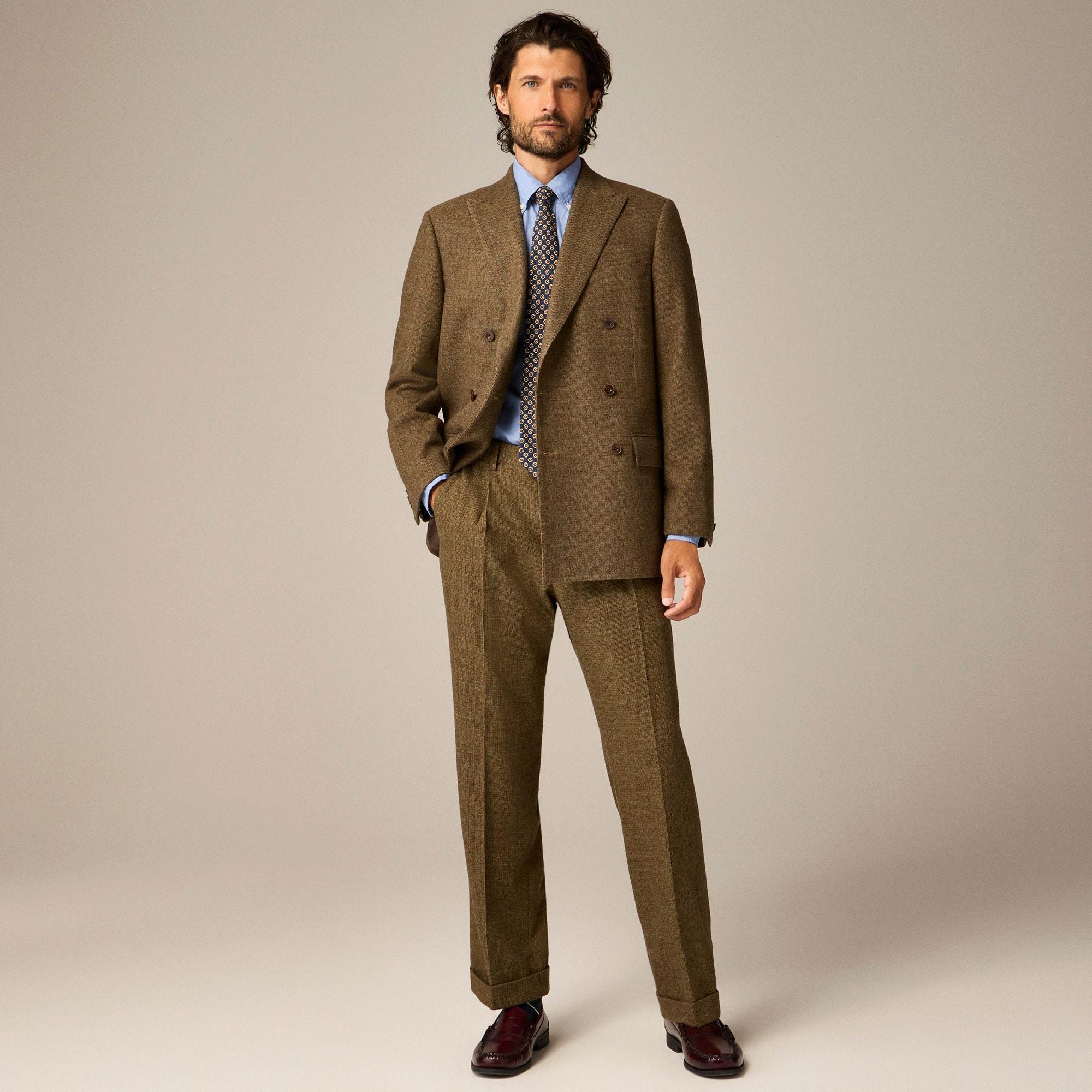 Kenmare Relaxed-fit double-breasted suit jacket in merino wool Product Image