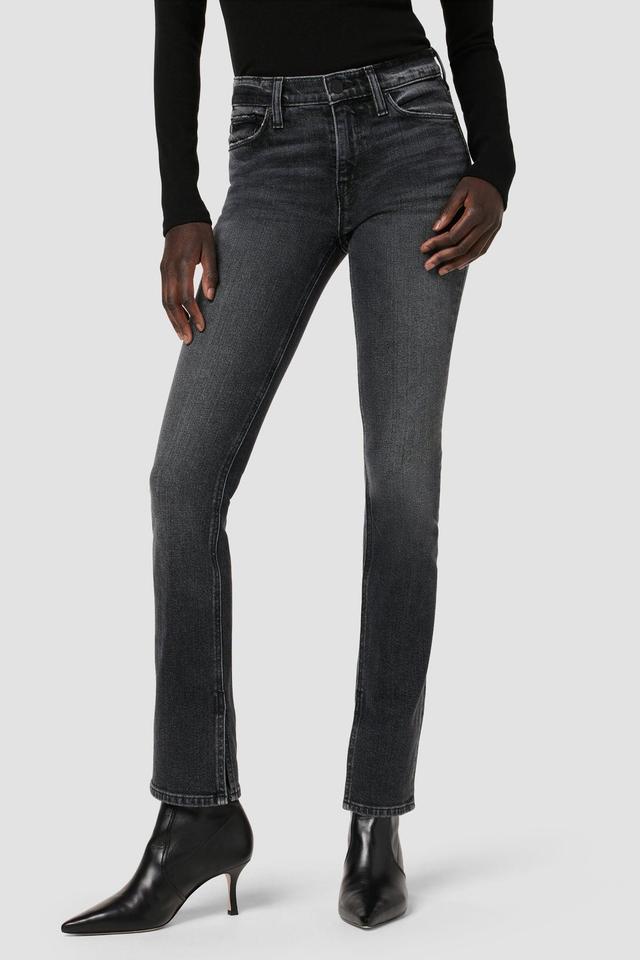 Nico Mid-Rise Straight Jean w/ Slit Hem Female Product Image