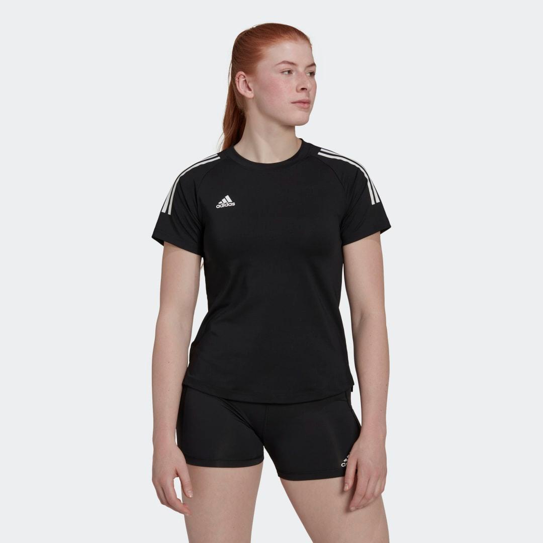 adidas Hi Low Short Sleeve Volleyball Jersey   Women's   Black   Size 2XS   Tops   T-Shirts Product Image