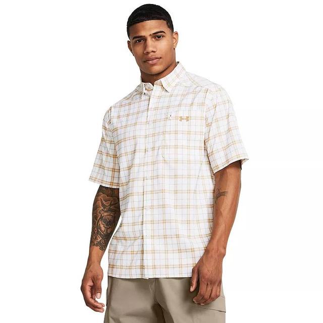 Mens Under Armour UPF 30 Tide Chaser 2.0 Plaid Performance Short Sleeve Button-Down Shirt Product Image