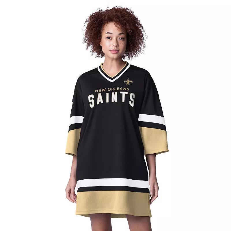 Womens Starter New Orleans Saints Slap Shot 3/4 Sleeve Sneaker Dress Product Image