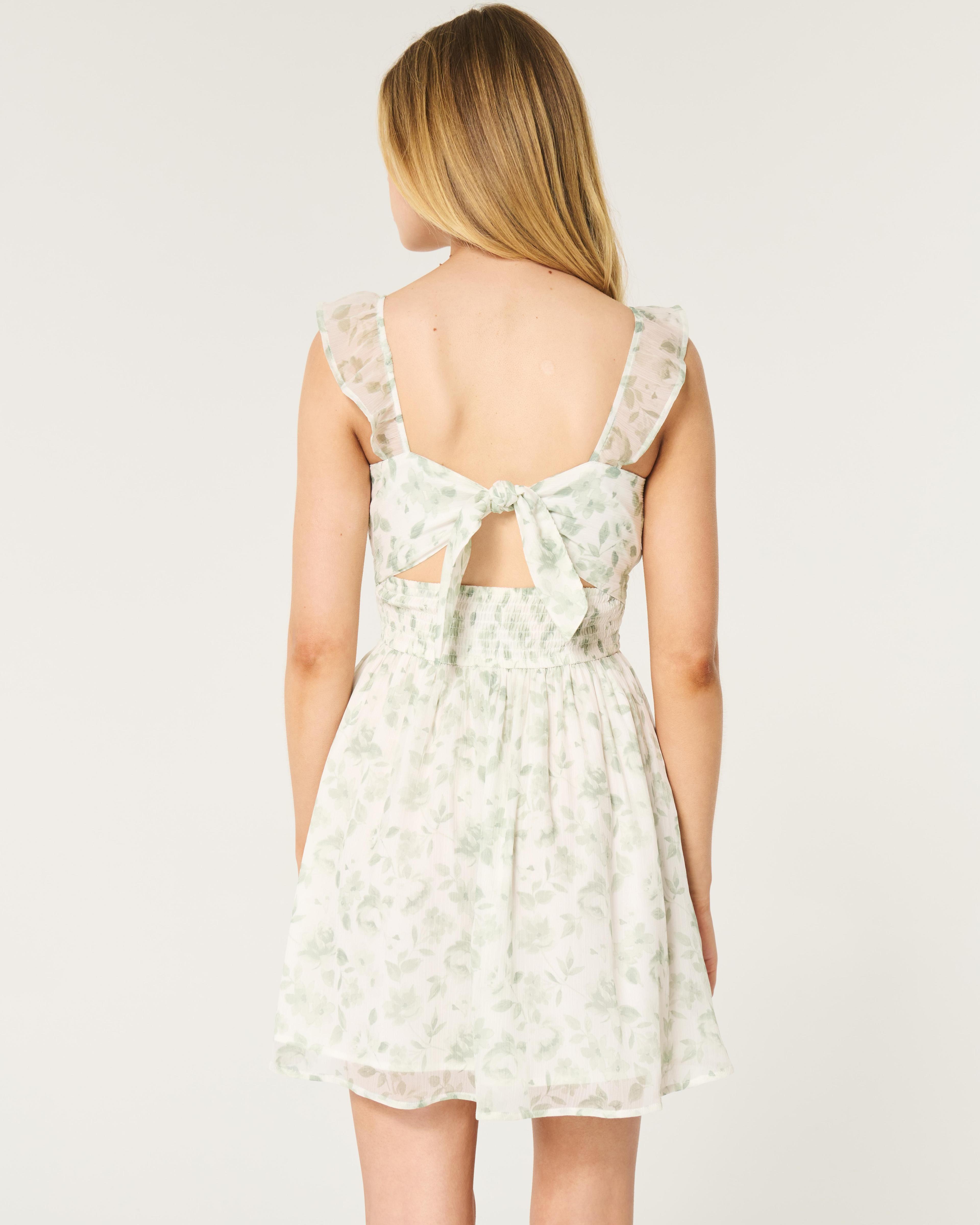 Hollister Saidie Chiffon Flutter Sleeve Mini Dress Product Image