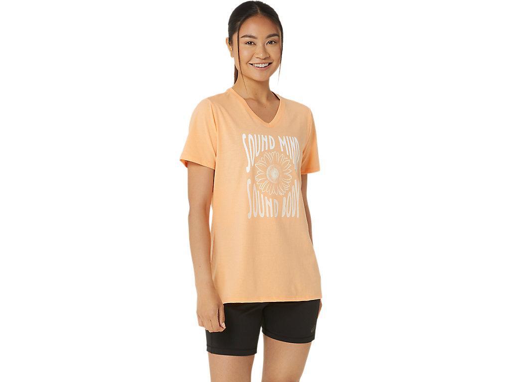 ASICS Women's Sunflower Slogan V-Neck Product Image