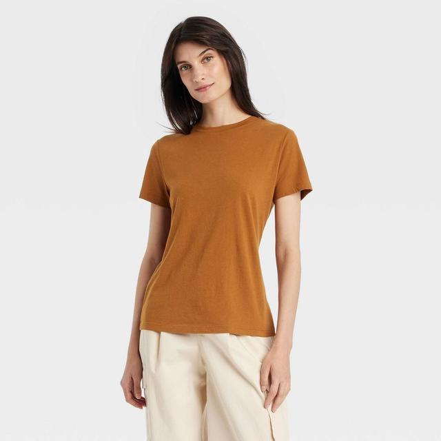 Womens Short Sleeve T-Shirt - A New Day Rust L Product Image