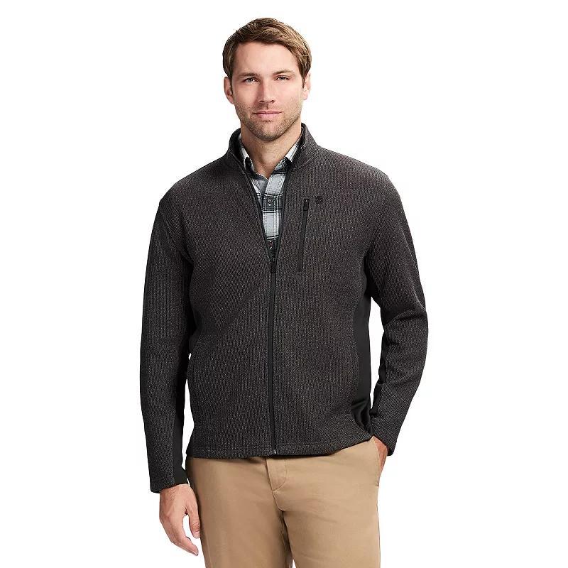 Mens IZOD Shaker Fleece Jacket Rock Grey Product Image