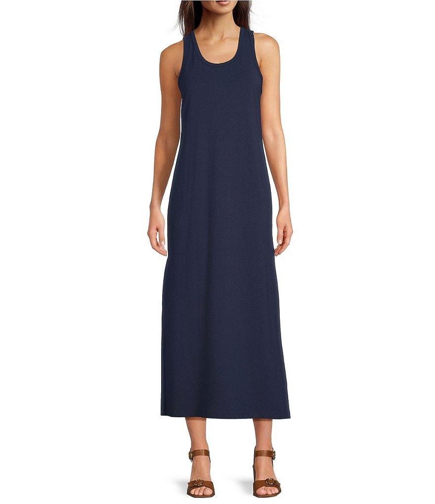 Alex Marie Mariana Knit Jersey Scoop Neck Sleeveless Midi Shift Dress Product Image