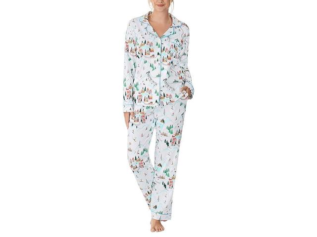 Bedhead PJs Organic Cotton Long Sleeve Classic PJ Set (Ski Village) Women's Pajama Sets Product Image