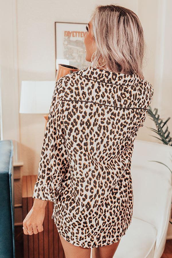 Afternoon Nap Leopard Pajama Top Product Image