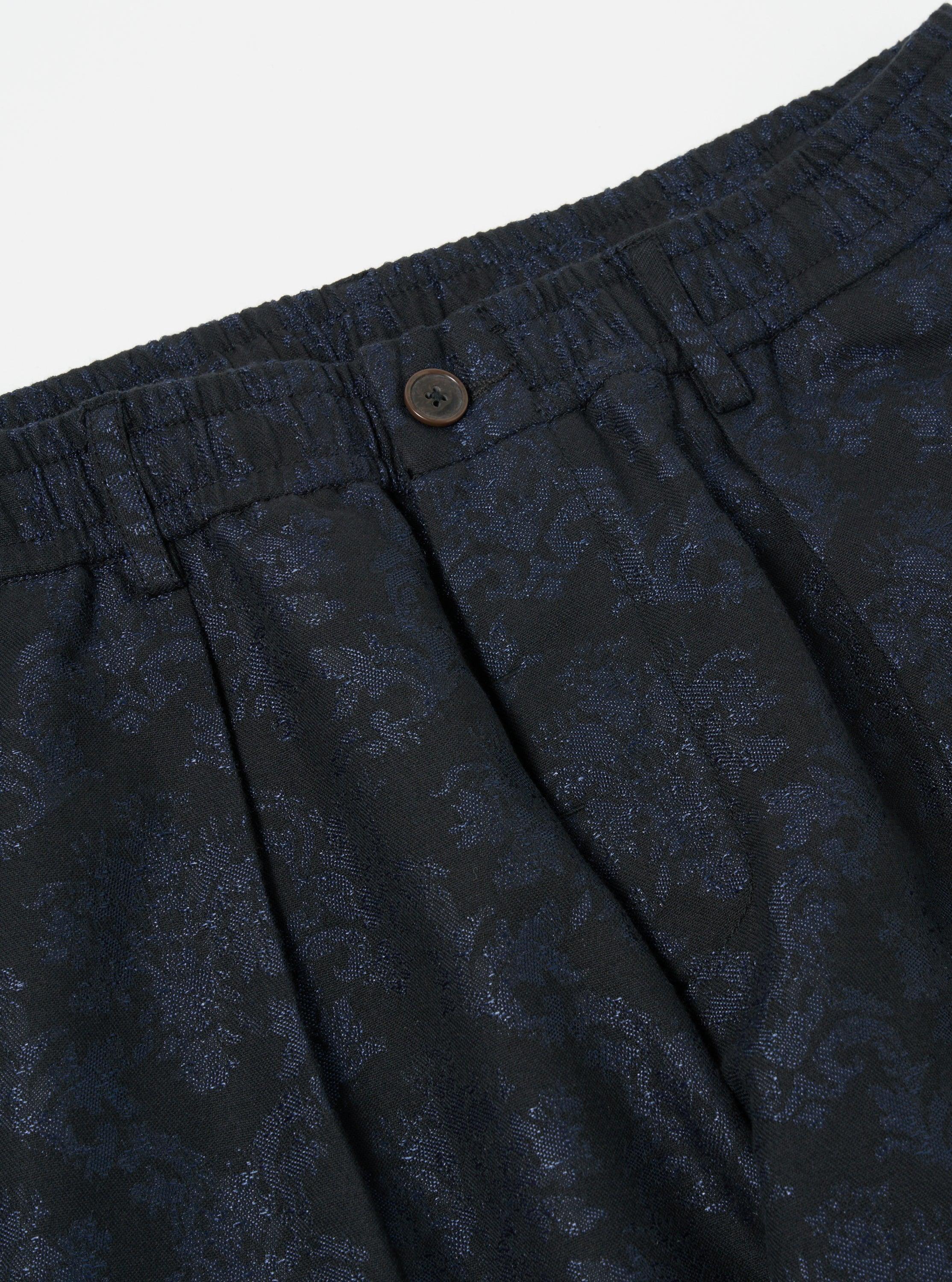 Universal Works Oxford Pant in Black Starry Night Cotton Mix Product Image