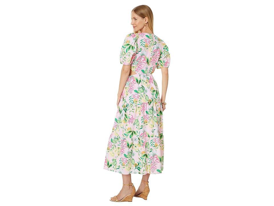 Lilly Pulitzer Lyssa Short Sleeve Cotton Midi Dress Via Amore Spritzer) Women's Dress Product Image