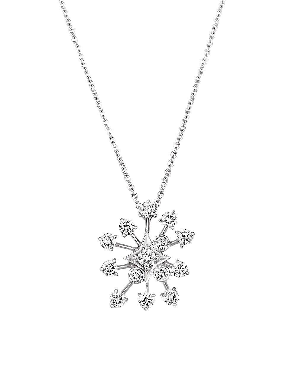 Womens Luminus 18K White Gold & 1.02 TCW Diamond Pendant Necklace Product Image