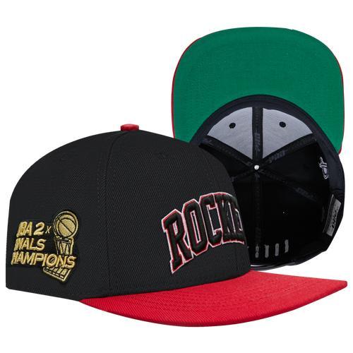 Pro Standard Womens Rockets Half Court Wool Snapback Hat - Black/Red/Black Product Image