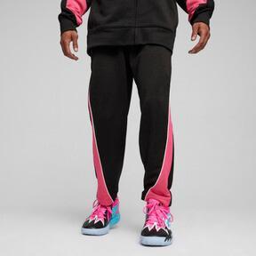 PUMA Scoot x Northern Lights T-73 Men's Pants in Black/Glowing Pink Product Image