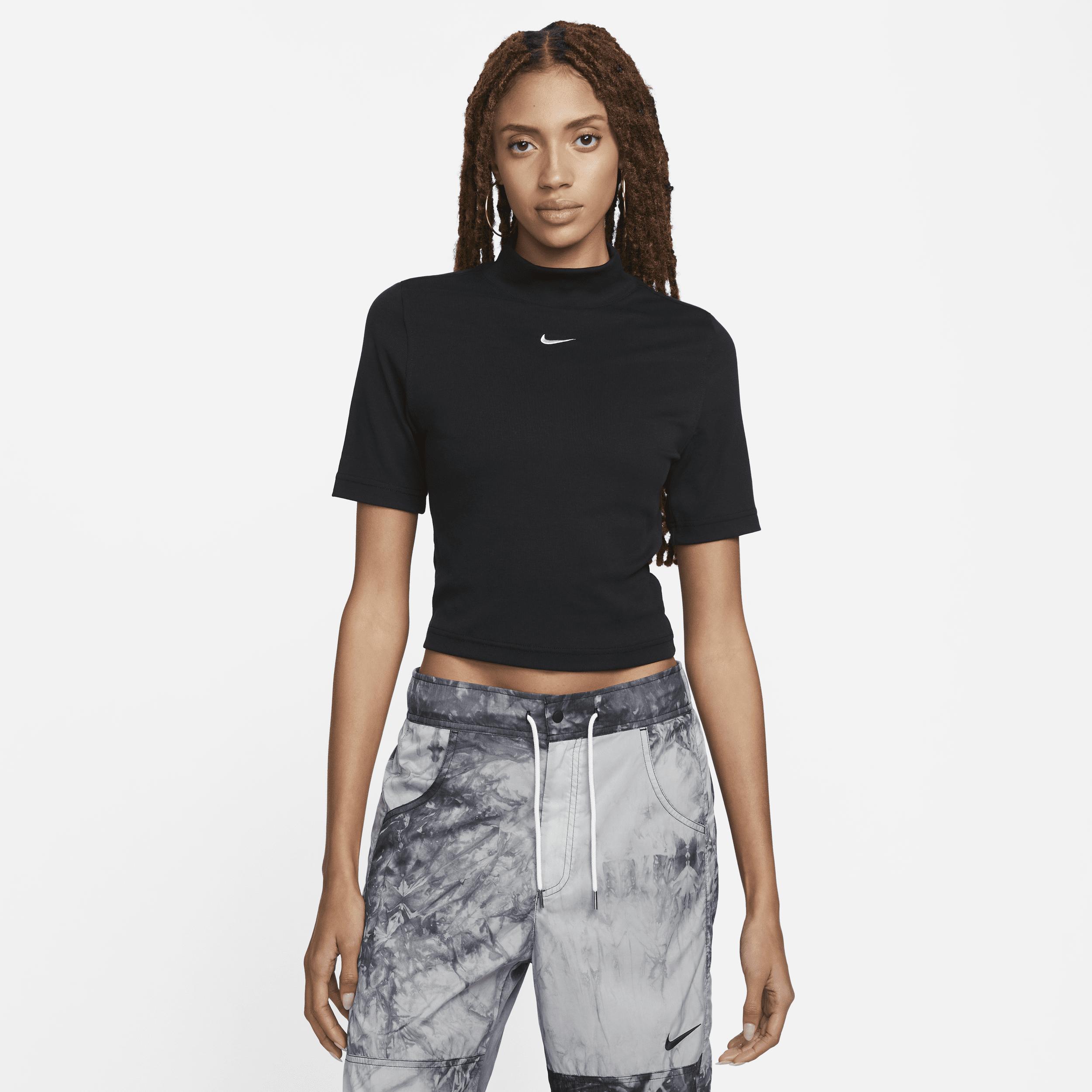 Womens Nike Sportswear Essentials Ribbed Mock-Neck Short-Sleeve Top product image