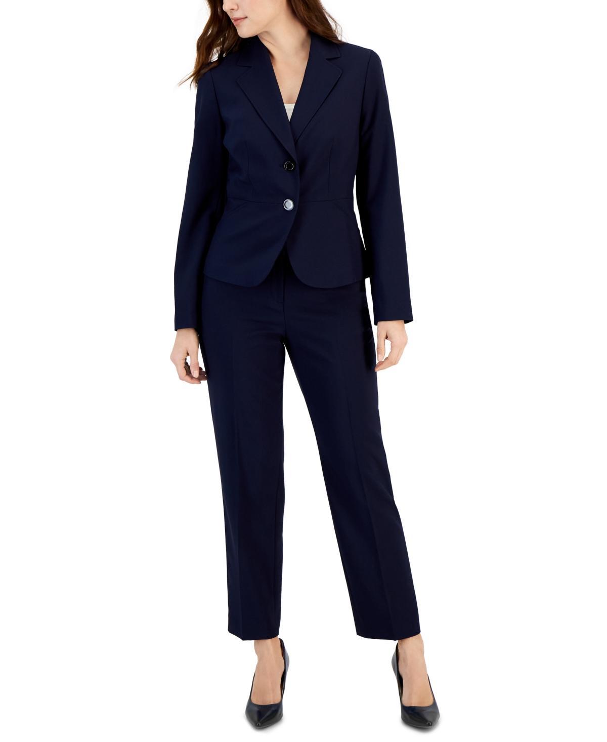 Le Suit Womens Two-Button Blazer & Pants Suit, Regular & Petite Product Image