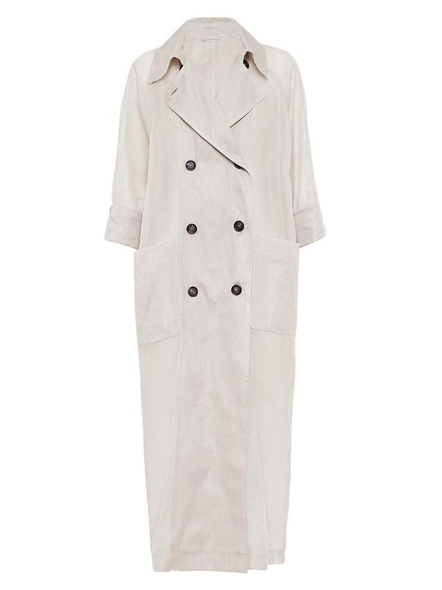 Womens Cotton Organza Duster Coat Product Image