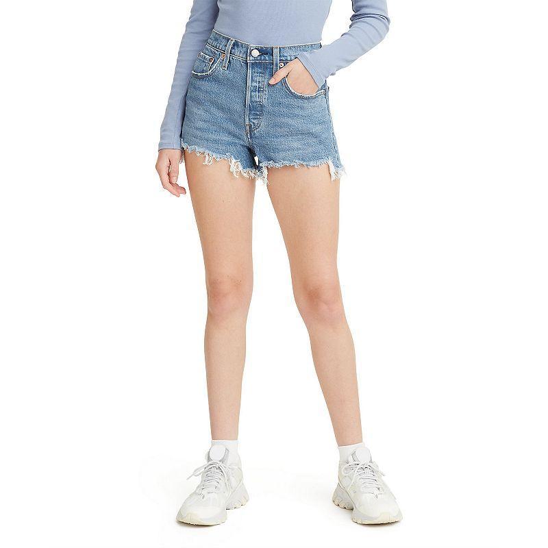 Levi's Women's 501 Original Medium Blue Denim Shorts Product Image