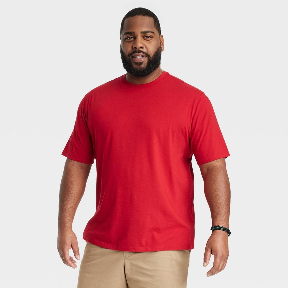 Mens Big & Tall Casual Fit Every Wear Short Sleeve T-Shirt - Goodfellow & Co Red Velvet 5XL Product Image