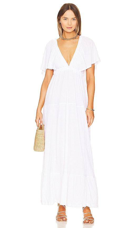 Free People free-est La La Tiered Flutter Sleeve Maxi Dress Product Image