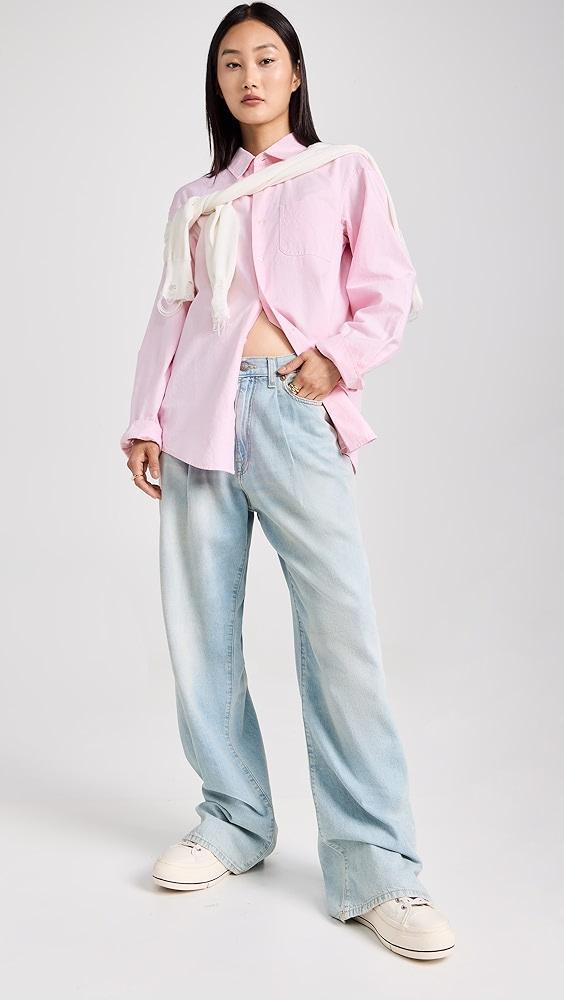 R13 Damon Pleated Wide Leg Jeans | Shopbop Product Image