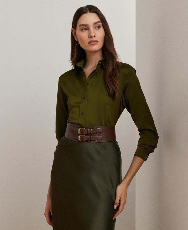 Lauren Ralph Lauren Womens Satin Charmeuse Shirt Product Image