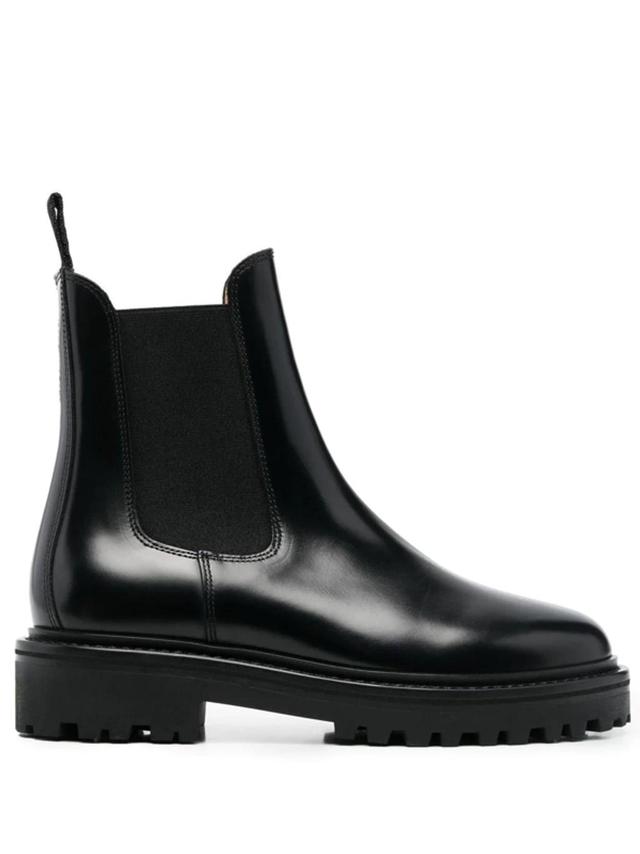 35mm Castay Brushed Leather Chelsea Boot In Black Product Image