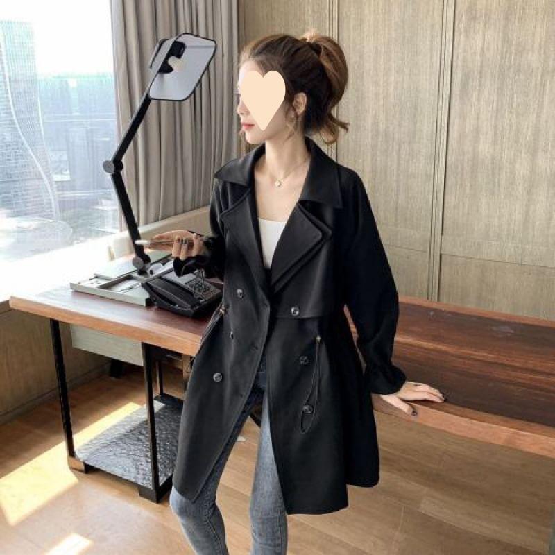 Double Breasted Plain Trench Coat product image