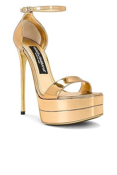 Dolce & Gabbana Kiera Metallic Platform Sandal Product Image