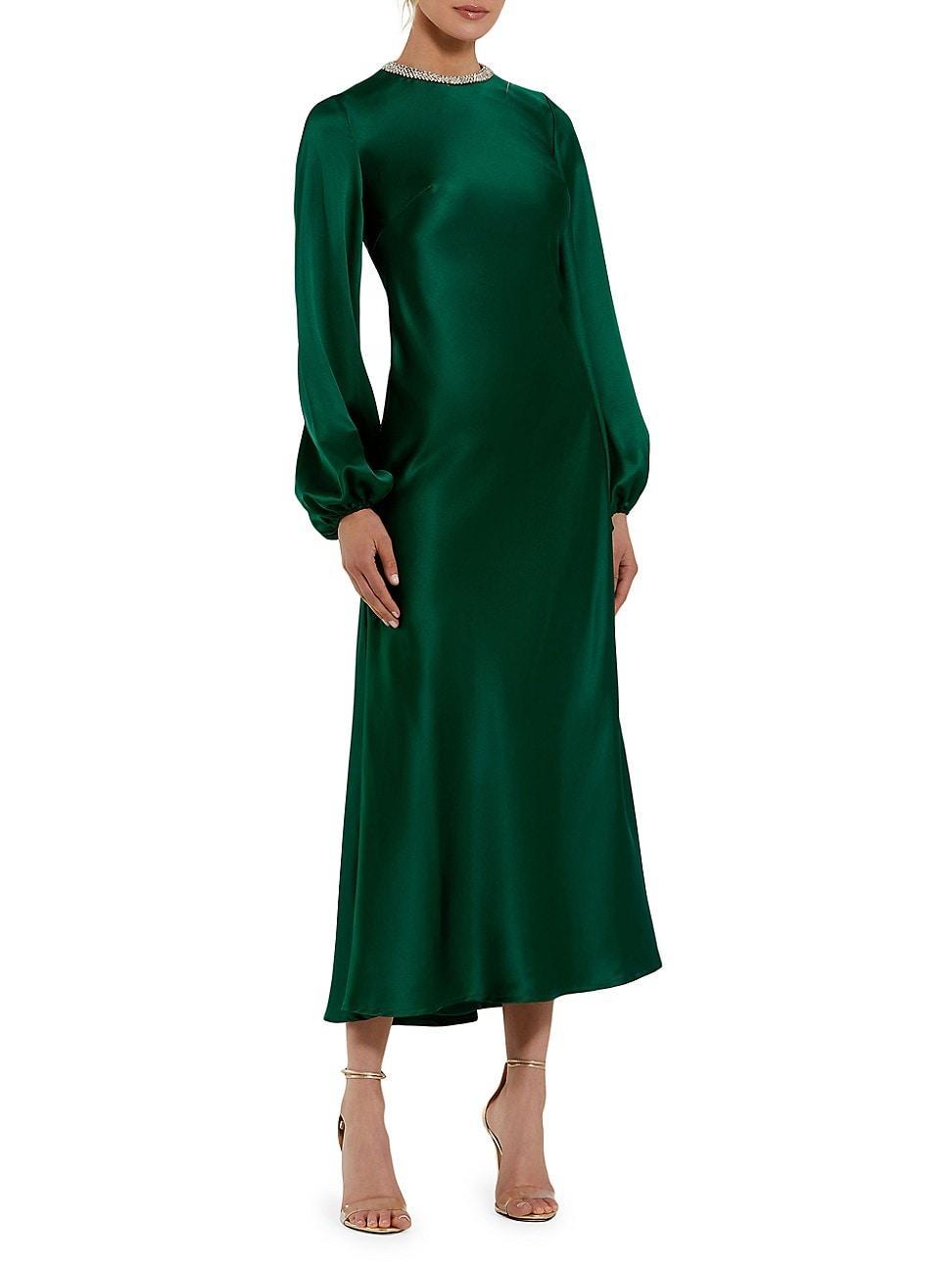 Womens Ieena Bias-Cut Satin Midi-Dress Product Image